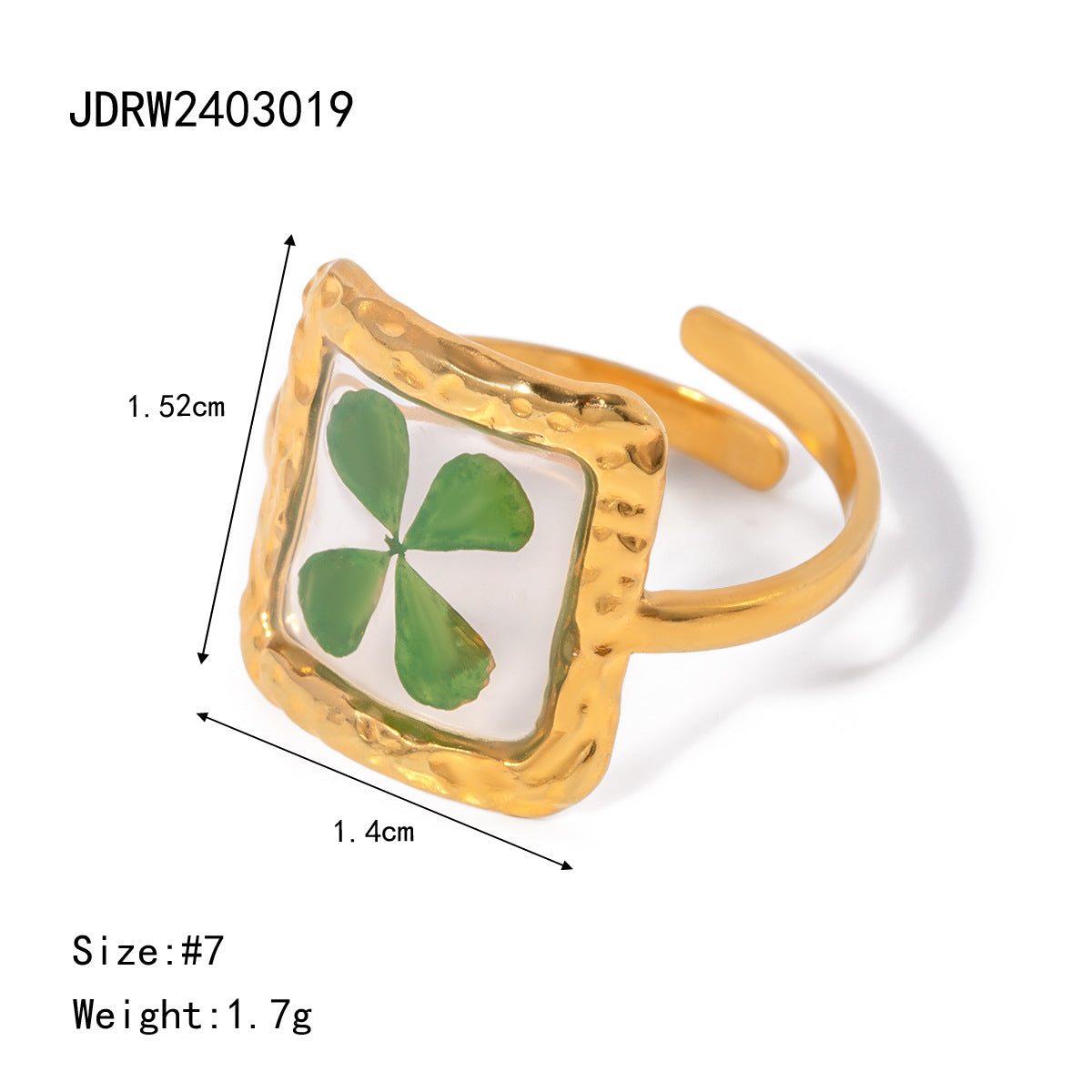 Wholesale Stainless Steel Ring Gold Sunflower Eternal Flower jewelry